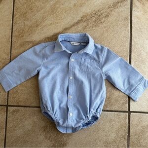 Janie and Jack baby linen bodysuit 6-12 months